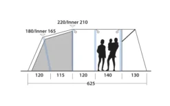 Outwell Avondale 5PA Tunnelzelt -Outwell 737549 4971986